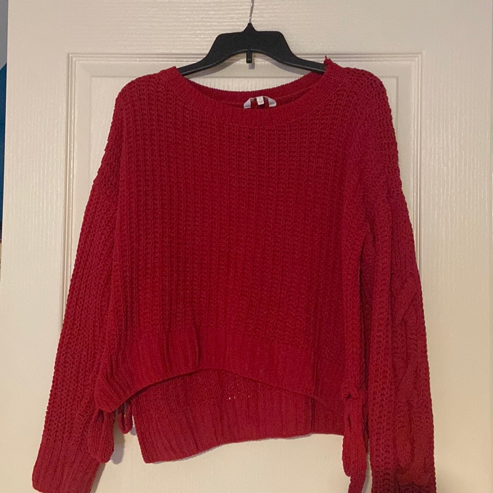 Red Loose Knitted Sweater